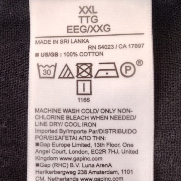 Gap NEW Black Cotton Gauze Easy Pull-On Barrel Pants Pockets Womens XXL Plus - Picture 6 of 7